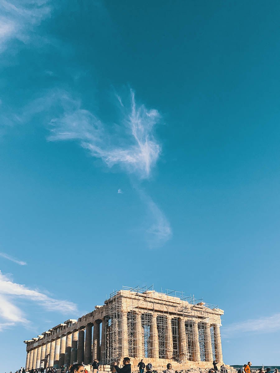 Il partenone dell'Acropoli di Atene