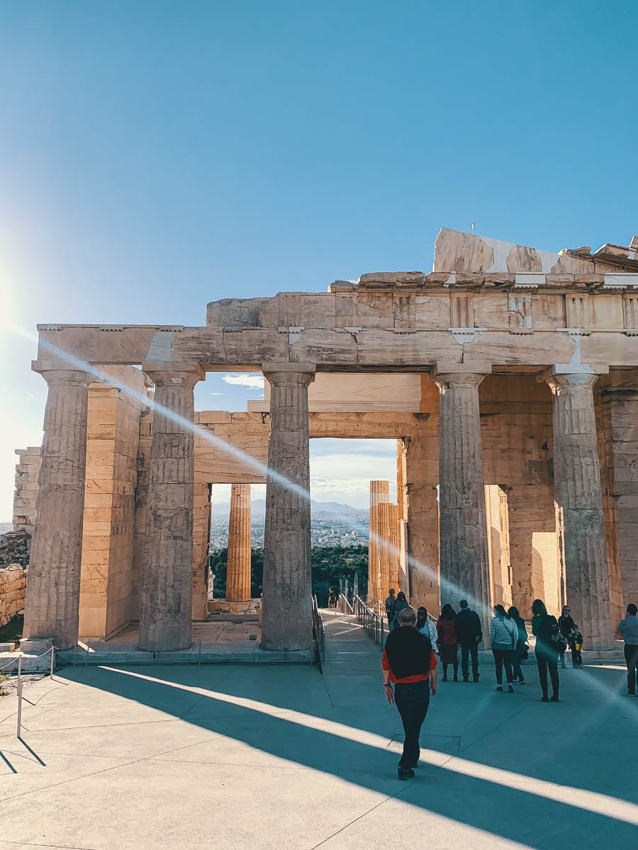 Il retro dei Propilei, l'ingresso dell'Acropoli