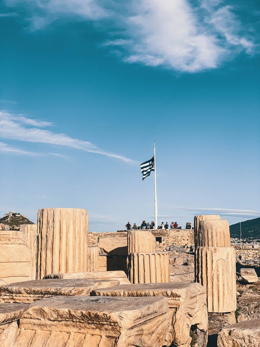 Resti di colonne sull'Acropoli
